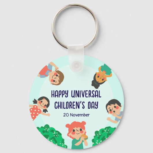 Wereldkinderdag | Universele Dag van het Kind Sleutelhanger (Voorkant)