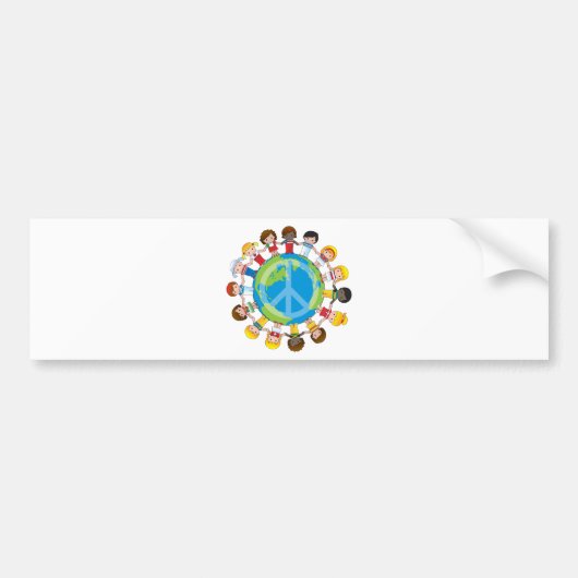 Wereldkinderen Bumpersticker (Voorkant)