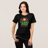 Wereldklasse CURRY BOSS Caribische Keuken Tri-Blend Shirt (Voorkant volledig)