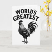 Wereldklasse Haan Man Kaart (Gele Bloem)