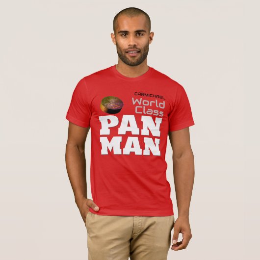 Wereldklasse Pan Man op ROOD T-shirt (Voorkant volledig)