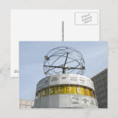 Wereldklok in Berlijn Briefkaart (Voorkant / Achterkant)