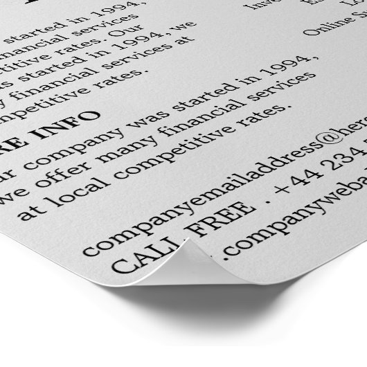 Wereldklokken, zakelijk en financieel Adverteren Poster (Hoek)