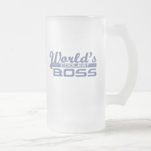 Wereldkoelste baas matglas bierpul (Rechts)