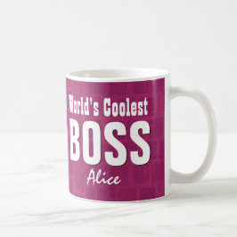 Wereldkoelste BOSS Fuchsia blokkeert aangepaste V2 Koffiemok