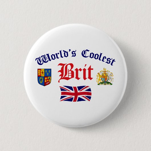 Wereldkoelste brit ronde button 5,7 cm (Voorkant)