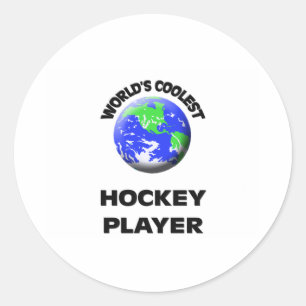 Wereldkoelste Hockey Player Ronde Sticker