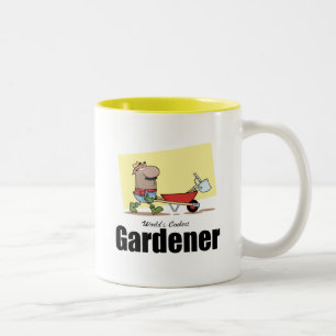 Wereldkoelste tuinman tweekleurige koffiemok