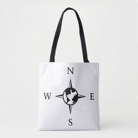 Wereldkompas Tote Bag (Voorkant)