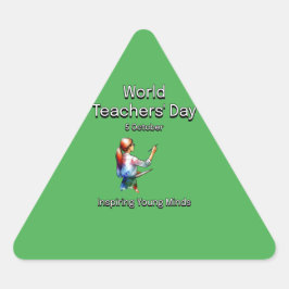 Wereldlerarendag. Jonge geesten inspireren. Sticker