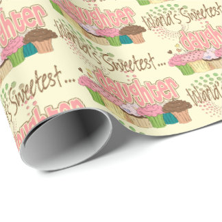 Wereldliefste dochter Cupcake Gift Cadeaupapier