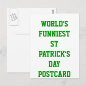 Wereldliefste St Patrick's day Briefkaart (Voorkant / Achterkant)