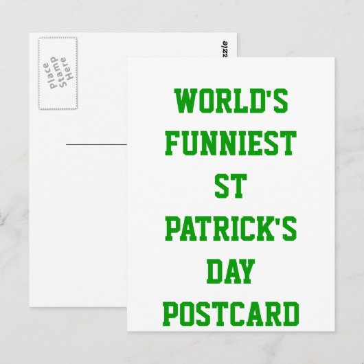 Wereldliefste St Patrick's day Briefkaart (Voorkant / Achterkant)