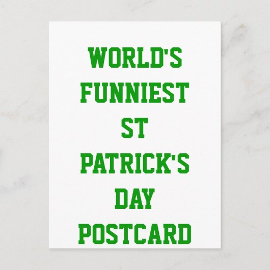 Wereldliefste St Patrick's day Briefkaart (Voorkant)