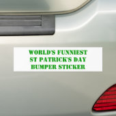 Wereldliefste St Patrick's day Bumpersticker (Op auto)