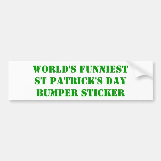 Wereldliefste St Patrick's day Bumpersticker (Voorkant)