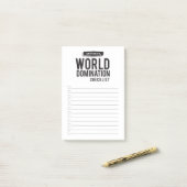 Wereldlijst voor dominantie | Funny Custom Name Post-it® Notes (Op bureau)