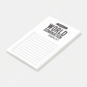Wereldlijst voor dominantie | Funny Custom Name Post-it® Notes (Schuin)