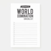 Wereldlijst voor dominantie | Funny Custom Name Post-it® Notes (Voorkant)