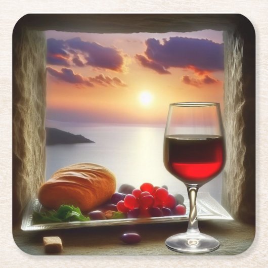 Wereldlocatie Onderzetters / Ionische Zee 02 (Voorkant)