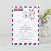 Wereldlocaties Italië bruiloft luchtpost Kaart (Staand voorkant)