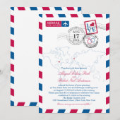 Wereldlocaties VS en Duitsland Airmail | Bruiloft Kaart (Voorkant / Achterkant)