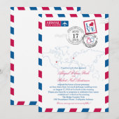 Wereldlocaties VS en Duitsland Airmail | Bruiloft Kaart (Voorkant / Achterkant)