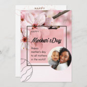 Wereldmama Happy Mothers Day Holiday Kaart (Voorkant / Achterkant)