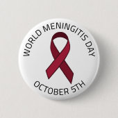 Wereldmeningitis Dag - 5 oktober Ronde Button 5,7 Cm (Voorkant)