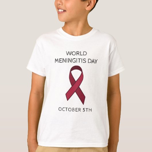 Wereldmeningitis Dag - 5 oktober T-shirt (Voorkant)