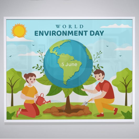 Wereldmilieudag Aangepaste tekst Bomen planten Poster