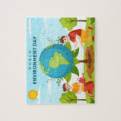 Wereldmilieudag Boomplanting Legpuzzel (Verticaal)