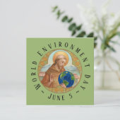 Wereldmilieudag en Sint-Francis van Assisi Kaart (Staand voorkant)