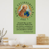 Wereldmilieudag en Sint-Francis van Assisi Poster (Keuken)