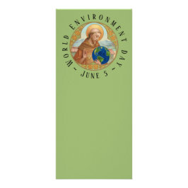 Wereldmilieudag en Sint-Francis van Assisi Reclamekaart