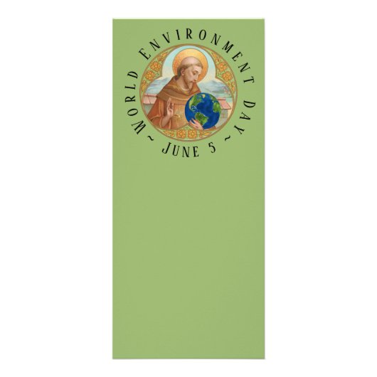Wereldmilieudag en Sint-Francis van Assisi Reclamekaart (Voorkant)