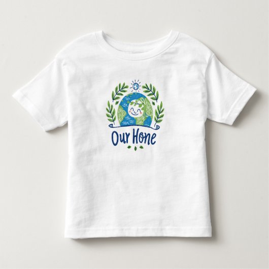Wereldmilieudag - Happy Earth Illustration Kinder Shirts (Voorkant)
