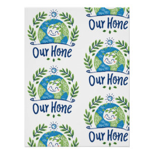 Wereldmilieudag - Happy Earth Illustration Perfect Poster