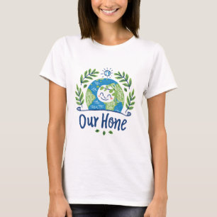 Wereldmilieudag - Happy Earth Illustration T-shirt
