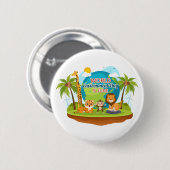 Wereldmilieudag levende apen Oerwouden dieren Ronde Button 5,7 Cm (Voorkant /achterkant)