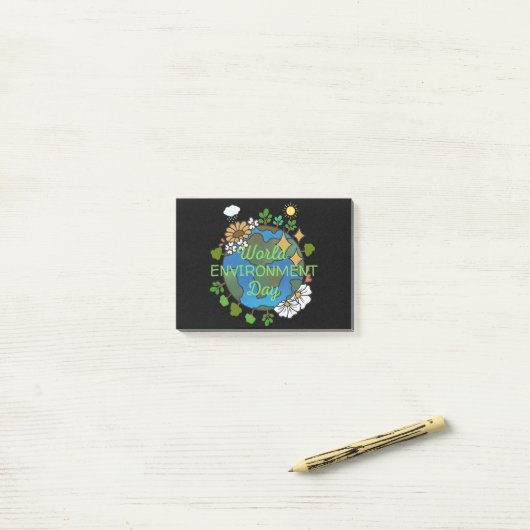 Wereldmilieudag Post-it® Notes (Op bureau)