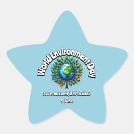 Wereldmilieudag Ster Sticker