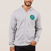 Wereldmilieuvriendelijk pictogram Happy Earth Clip Hoodie (Voorkant)