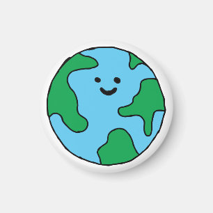 Wereldmilieuvriendelijk pictogram Happy Earth Clip Magneet