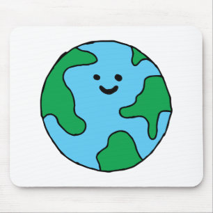 Wereldmilieuvriendelijk pictogram Happy Earth Clip Muismat