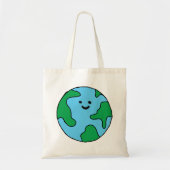 Wereldmilieuvriendelijk pictogram Happy Earth Clip Tote Bag (Voorkant)