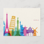 Wereldmonumenten — kraakbeen briefkaart (Voorkant)