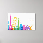 Wereldmonumenten — kraakbeen canvas afdruk (Voorkant)