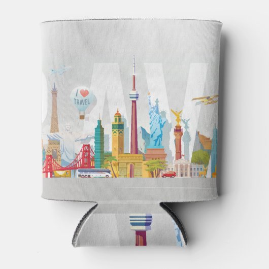 Wereldmonumenten, Travel Concept Design. Blikjeskoeler (Voorkant)