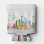 Wereldmonumenten, Travel Concept Design. Blikjeskoeler (Achterkant)